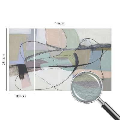Tapeta fotograficzna fizelinowa z motywem pastelowych linii