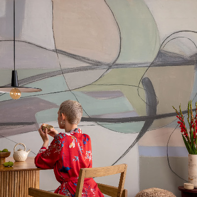 Tapeta fotograficzna fizelinowa Linie pastele