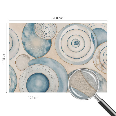 Fototapeta fizelinowa do sypialni z motywem spiralnych wirów