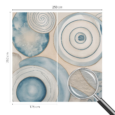 Fototapeta fizelinowa do sypialni z motywem spiralnych wirów
