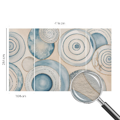 Fototapeta fizelinowa do sypialni z motywem spiralnych wirów