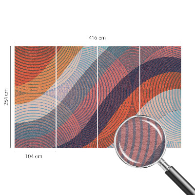 Fototapeta fizelinowa z nadrukiem Barwne fale