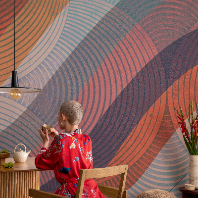 Fototapeta fizelinowa z nadrukiem Barwne fale