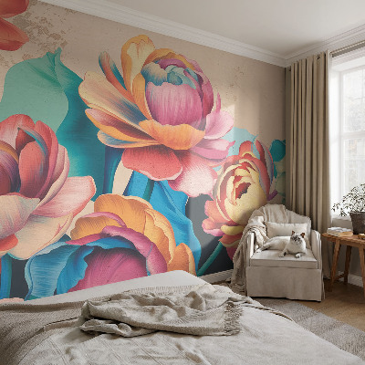 Dekoracyjna fototapeta na ścianę Kwiatowa harmonia