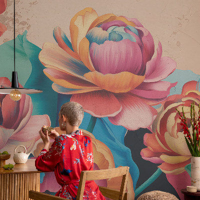 Dekoracyjna fototapeta na ścianę Kwiatowa harmonia