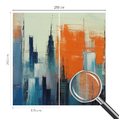 Fototapeta fizelinowa z nadrukiem Miasto abstrakcja