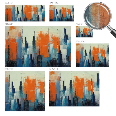 Fototapeta fizelinowa z nadrukiem Miasto abstrakcja