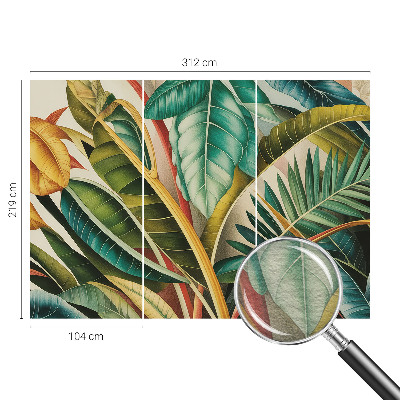 Dekoracyjna fototapeta na ścianę Egzotyczne liście