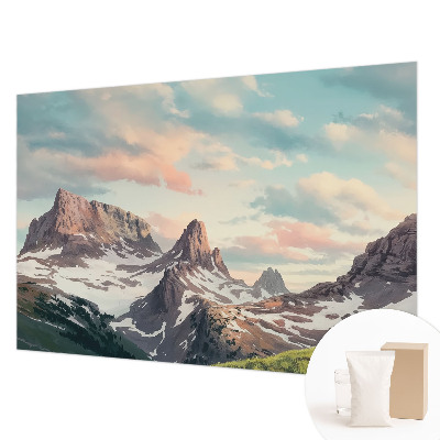 Fototapeta fizelinowa z nadrukiem z motywem górskiej panoramy
