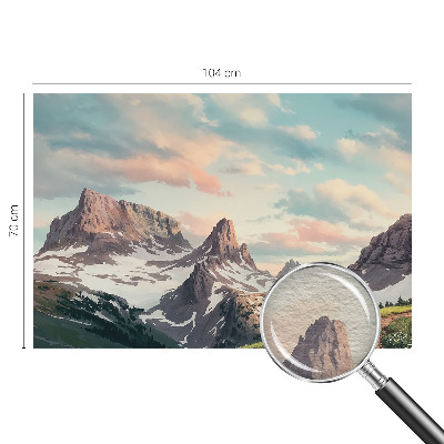 Fototapeta fizelinowa z nadrukiem z motywem górskiej panoramy