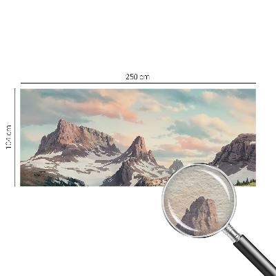 Fototapeta fizelinowa z nadrukiem z motywem górskiej panoramy