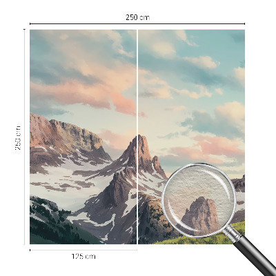 Fototapeta fizelinowa z nadrukiem z motywem górskiej panoramy