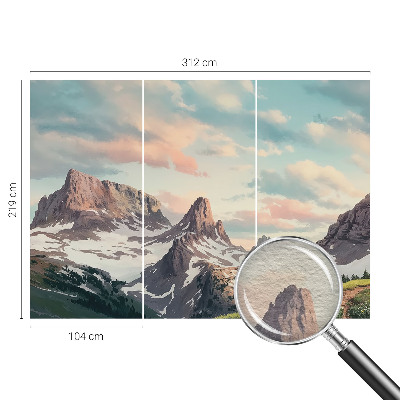 Fototapeta fizelinowa z nadrukiem z motywem górskiej panoramy