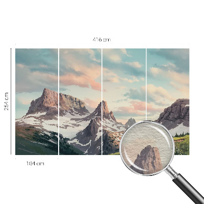 Fototapeta fizelinowa z nadrukiem z motywem górskiej panoramy