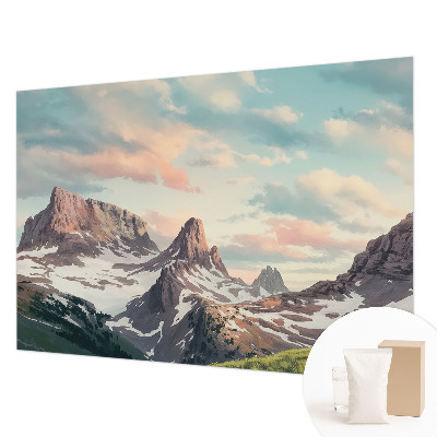 Fototapeta fizelinowa z nadrukiem z motywem górskiej panoramy