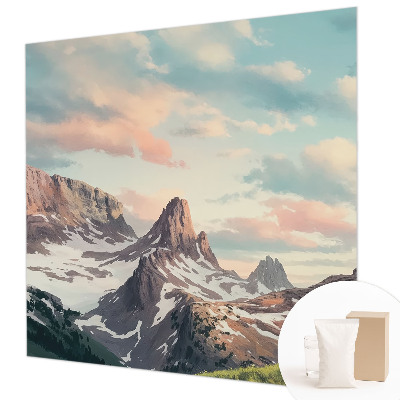 Fototapeta fizelinowa z nadrukiem z motywem górskiej panoramy