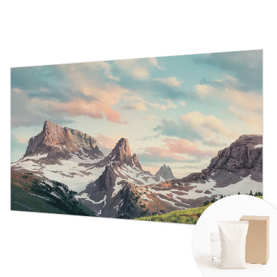 Fototapeta fizelinowa z nadrukiem z motywem górskiej panoramy