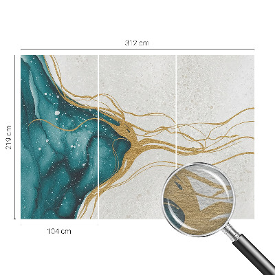 Tapeta fotograficzna Turkusowe linie