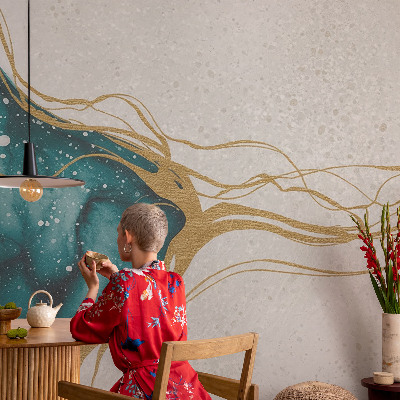 Tapeta fotograficzna Turkusowe linie