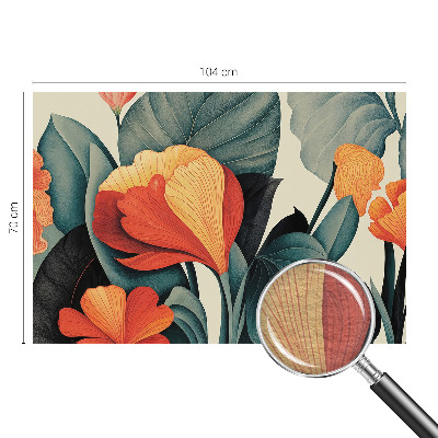 Fototapeta fizelinowa z nadrukiem Kolorowe kwiaty