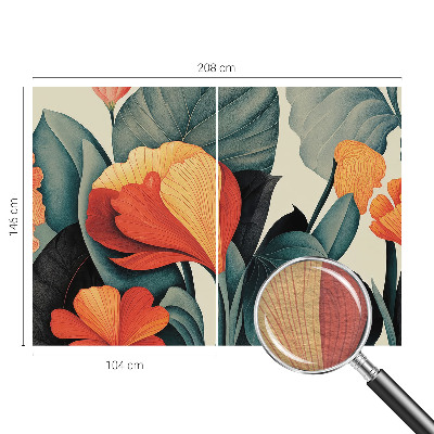 Fototapeta fizelinowa z nadrukiem Kolorowe kwiaty