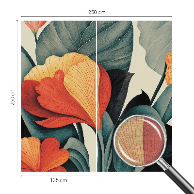 Fototapeta fizelinowa z nadrukiem Kolorowe kwiaty