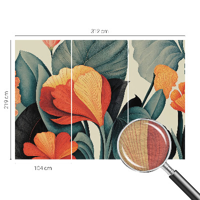 Fototapeta fizelinowa z nadrukiem Kolorowe kwiaty