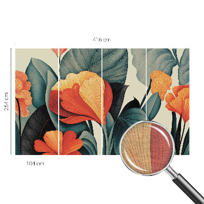 Fototapeta fizelinowa z nadrukiem Kolorowe kwiaty