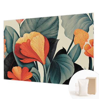 Fototapeta fizelinowa z nadrukiem Kolorowe kwiaty