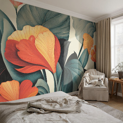 Fototapeta fizelinowa z nadrukiem Kolorowe kwiaty