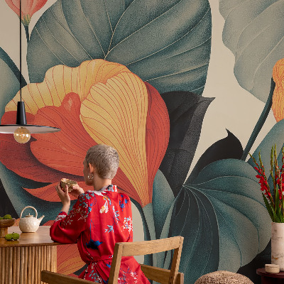 Fototapeta fizelinowa z nadrukiem Kolorowe kwiaty