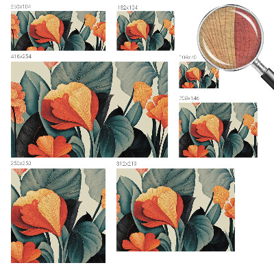 Fototapeta fizelinowa z nadrukiem Kolorowe kwiaty