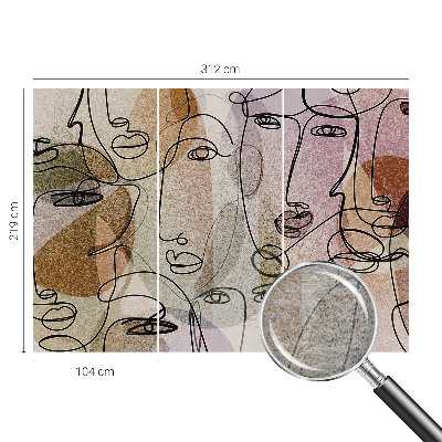 Tapeta fotograficzna Liniowe twarze