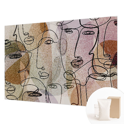 Tapeta fotograficzna Liniowe twarze