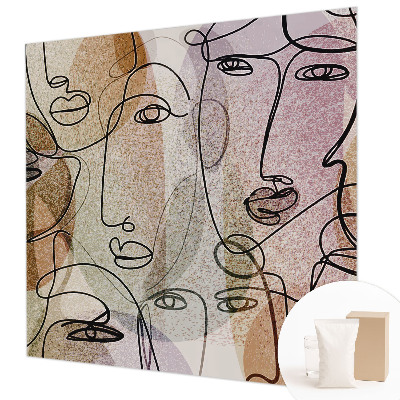 Tapeta fotograficzna Liniowe twarze