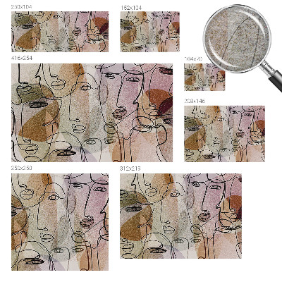 Tapeta fotograficzna Liniowe twarze