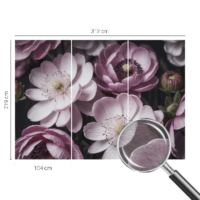 Fototapeta fizelinowa z nadrukiem z motywem kwiatowym w eleganckim wydaniu