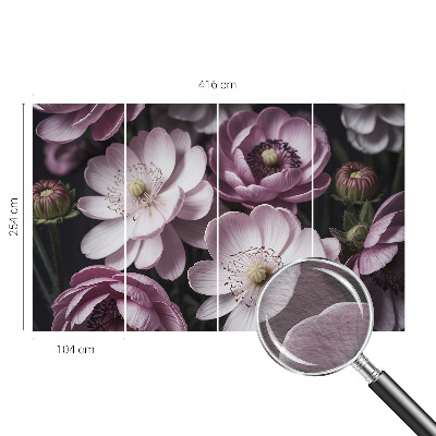 Fototapeta fizelinowa z nadrukiem z motywem kwiatowym w eleganckim wydaniu