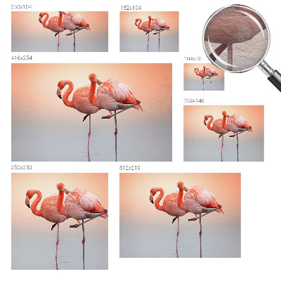 Fototapeta fizelinowa z nadrukiem z motywem delikatnych flamingów