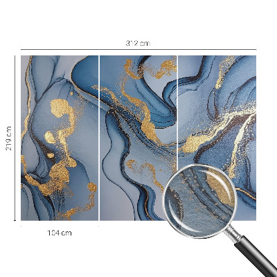 Fototapeta fizelinowa z nadrukiem Niebieskie fale