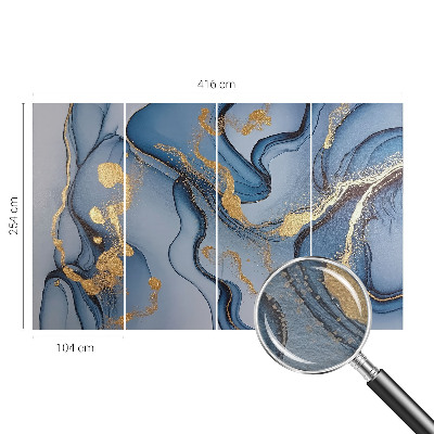 Fototapeta fizelinowa z nadrukiem Niebieskie fale