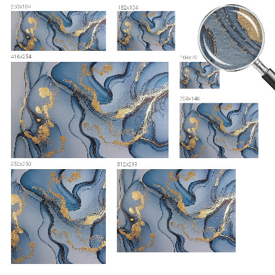 Fototapeta fizelinowa z nadrukiem Niebieskie fale