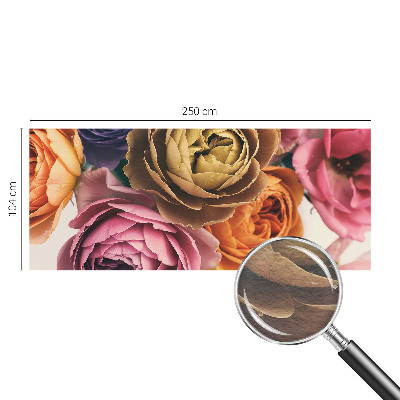 Fototapeta fizelinowa do sypialni z motywem kolorowych róż