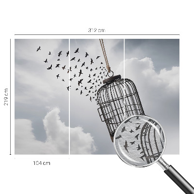 Tapeta fotograficzna fizelinowa Ptaki fruwające
