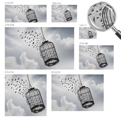 Tapeta fotograficzna fizelinowa Ptaki fruwające