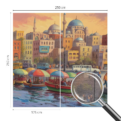 Nowoczesna fototapeta do salonu z motywem miejskiego wybrzeża