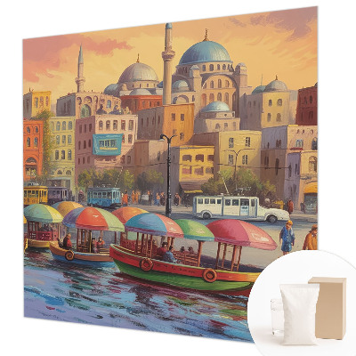 Nowoczesna fototapeta do salonu z motywem miejskiego wybrzeża