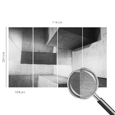Fototapeta fizelinowa z nadrukiem z motywem geometrycznych rzeźb