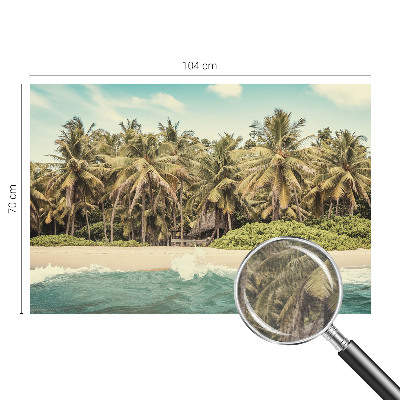 Nowoczesna fototapeta do salonu z motywem plaży tropikalnej