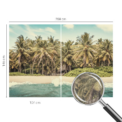 Nowoczesna fototapeta do salonu z motywem plaży tropikalnej